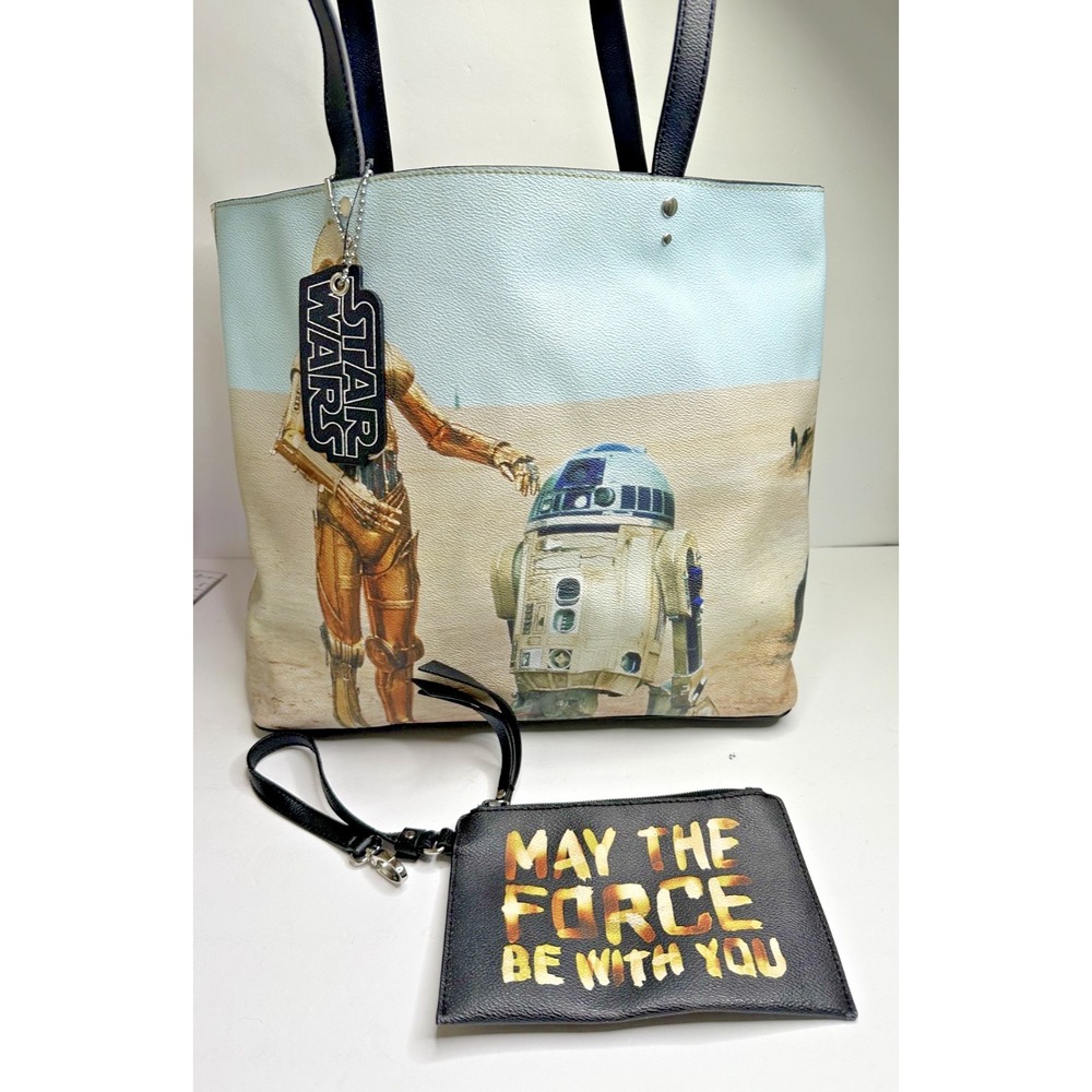 Star Wars Tote Bag Wristlet C3PO R2D2 Tatooine Episode IV New Hope Purse
